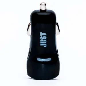 JUST Simple Dual USB Car Charger (2.1A/2USB, 10W) Black