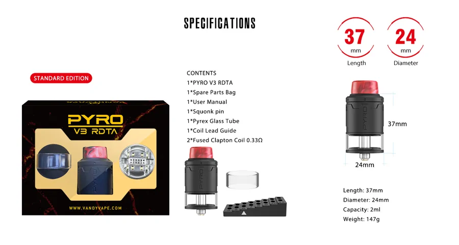 Vandy Vape Pyro V3 BF RDTA