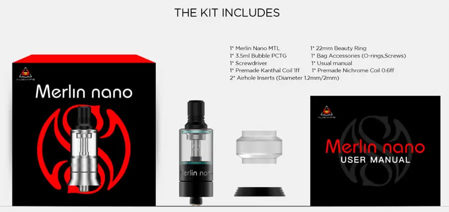 Augvape Merln Nano MTL RTA