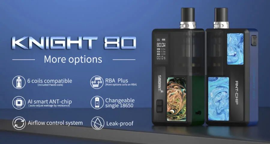 Smoant Knight 80W RBA Pod Kit