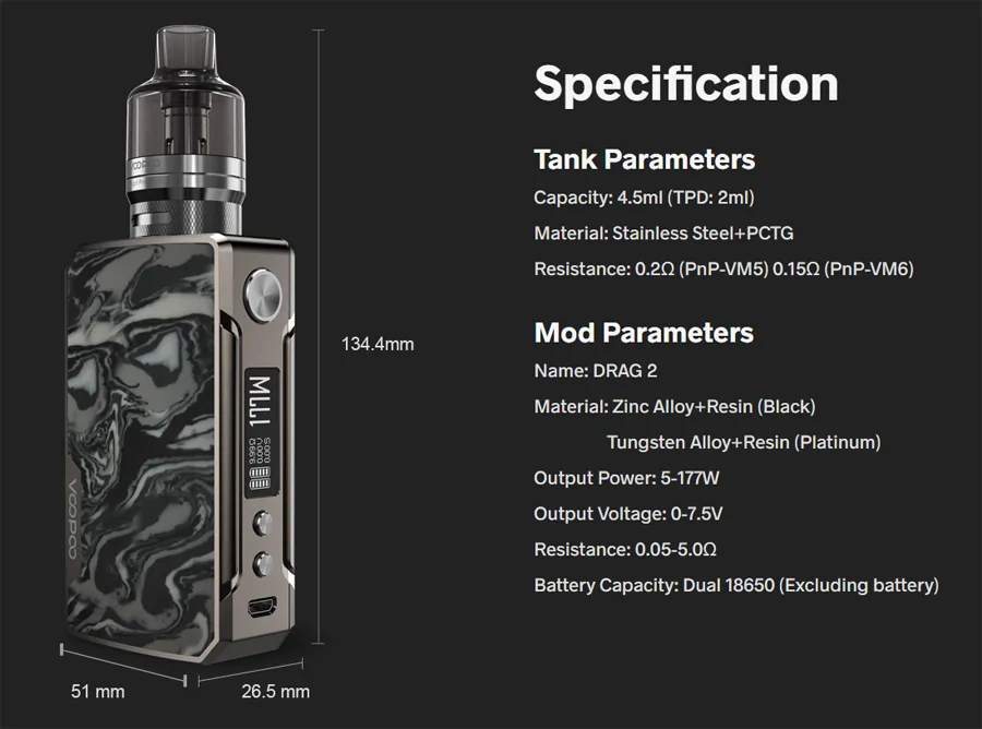 VooPoo Drag 2 Refresh Edition Kit