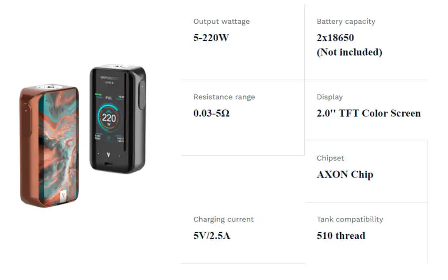 Vaporesso Luxe 2 220W MOD