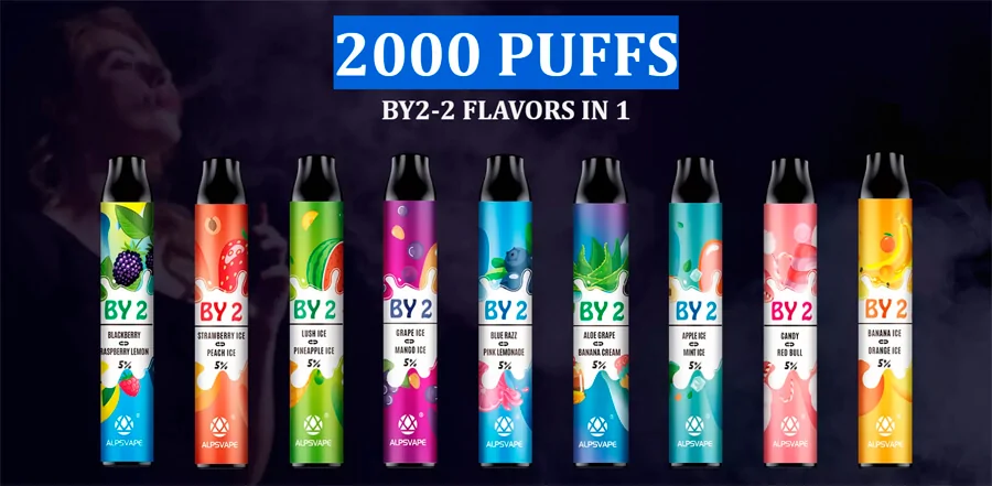 Одноразовая под Alpsvape BY2 2000 Puffs (2 вкуса в 1) 5%
