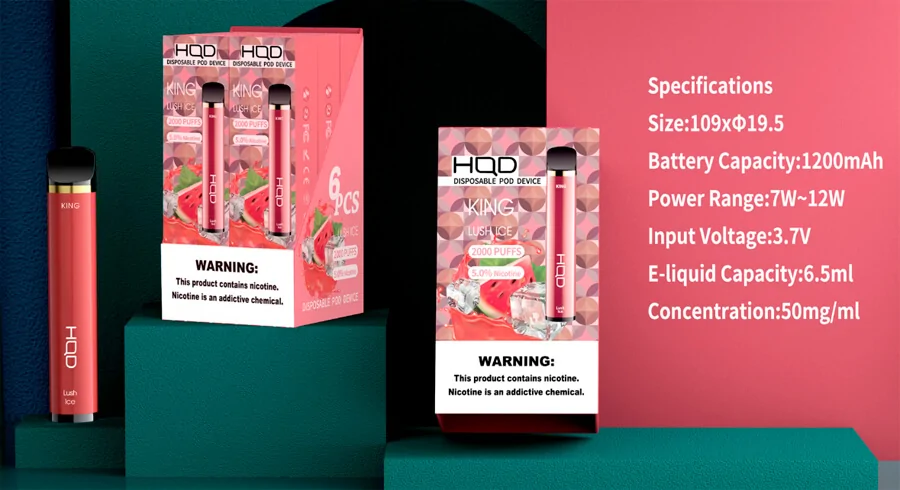 Одноразовый Pod HQD King 2000