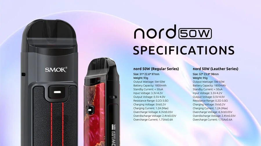 Smok Nord 50W Pod Kit 1800mah