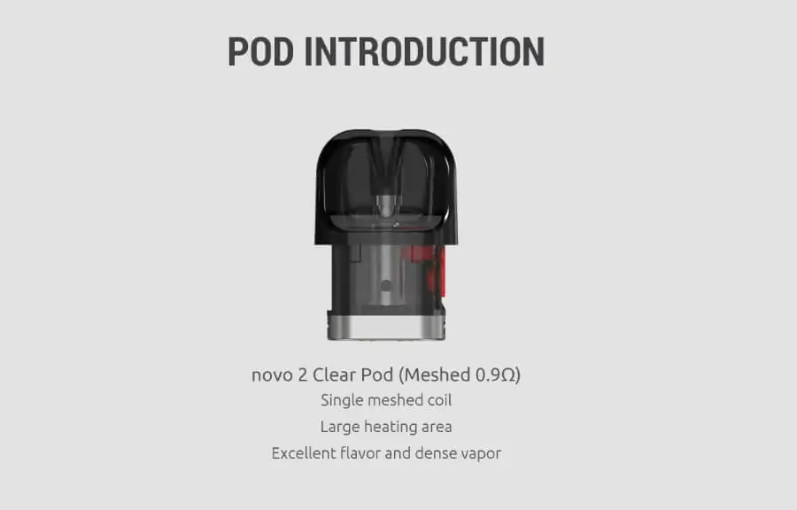 Картридж Novo 2 Clear Pod Mesh 0,9 Ом (1,8 мл)