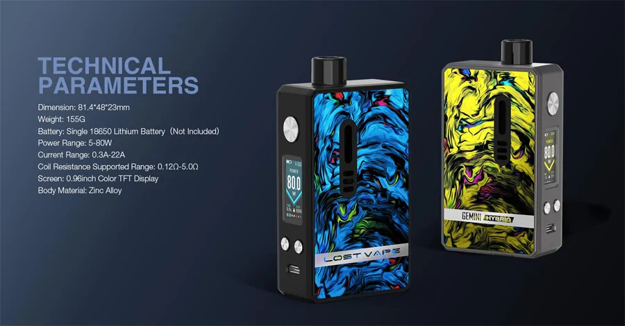 Lost Vape Gemini Hybrid Pod Mod Kit