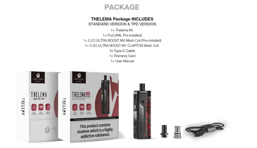 Lost Vape Thelema 80W Pod Mod Kit